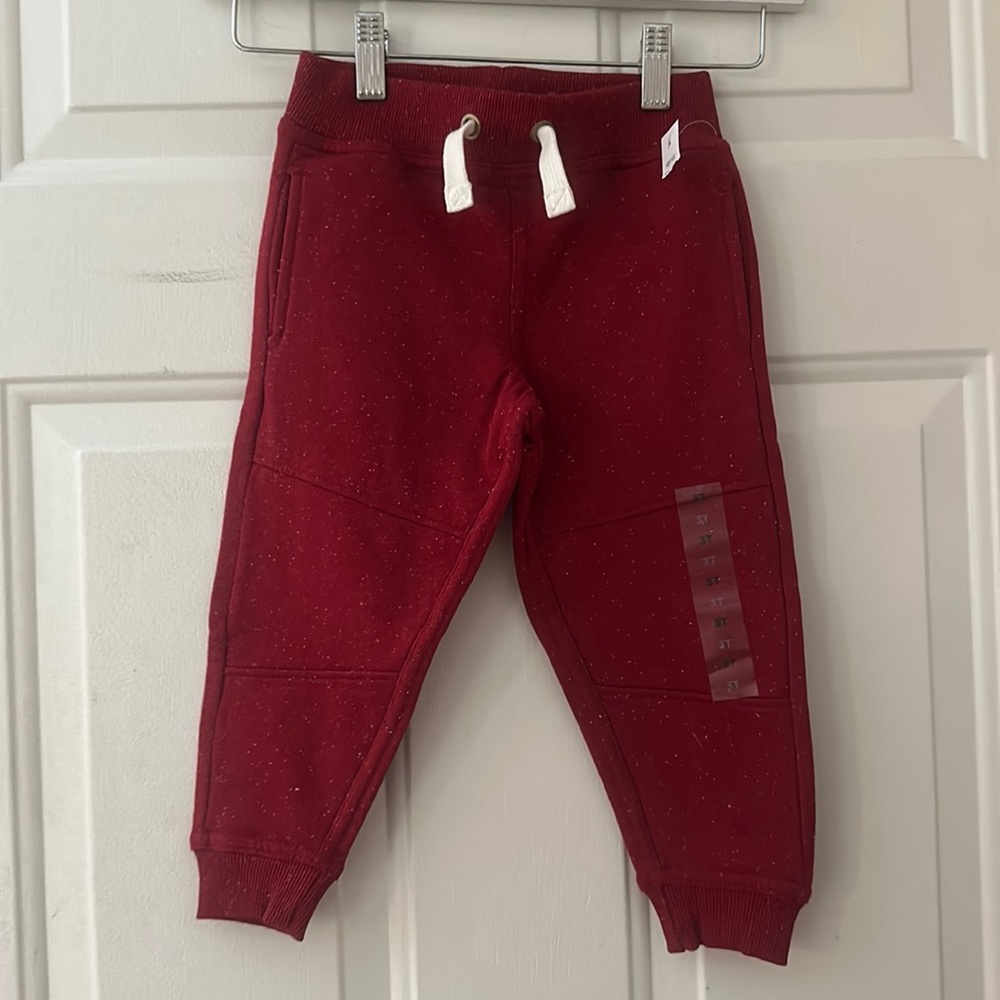 DIP HERITAGE JOGGER PANTS: RED: NEW WITH TAGS: SIZE 3T